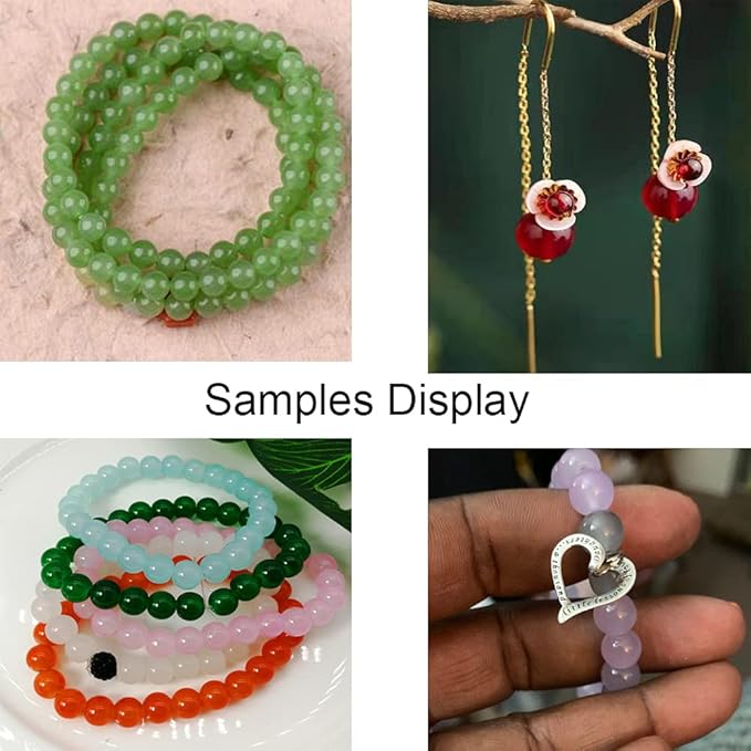 Pamir Tong 1000PCS 8mm Glass Round Beads Bulk, Imitative Jade Beads, Bracelet Loose Beads for Jewelry Making Earring, Necklaces, and DIY Crafts