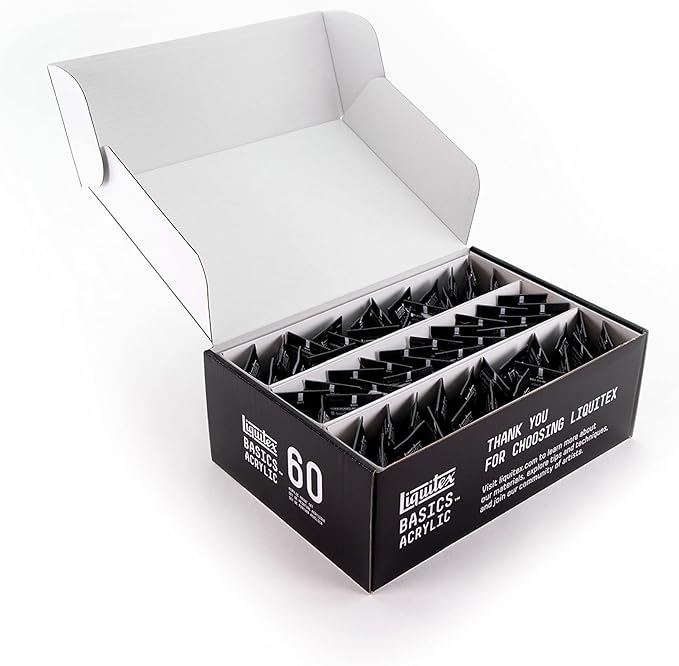 Liquitex BASICS Acrylic Paint Set, 60 x 22ml (0.74-oz) Tube Paint Set (Amazon Exclusive)
