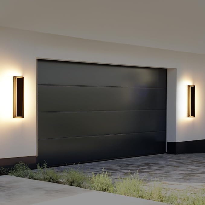 15.7’’ Outdoor Wall Light Fixtures, Modern Wall Sconces, Exterior Lighting Fixtures, 3000K Warm White, IP65 Waterproof, Corrosion-Resistant, Outside Lights for House, Porch, Garage - 1 Pack
