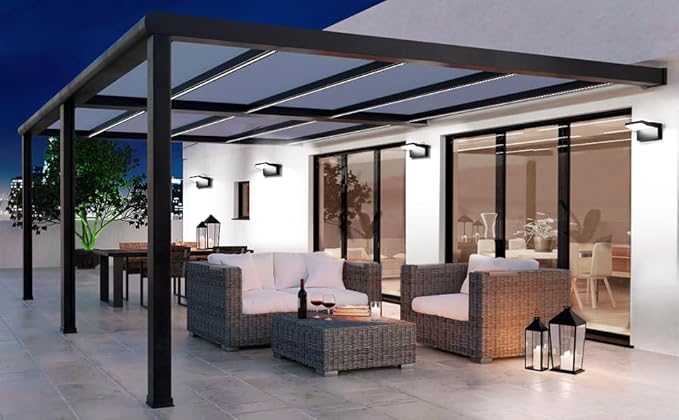 Outdoor Wall Lights 40W 350 ° Adjustable Modern Security Commercial Exterior Wall Mount Fixture 6000K Waterproof Black Floodlights Yard Wall Mount Garage Barn Yard Lights