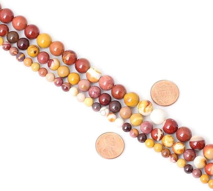 60PCS 6mm Natural Moonkaite Jasper Gemstone Round Loose Beads for Jewelry Making DIY Handmade 1 Strand 15"