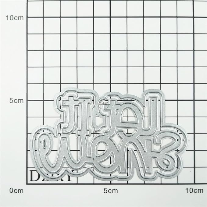 DzIxY Christmas Let It Snow Metal Cutting Dies for Card Making Kit Embossing Paper Die Cuts Scrapbook Machine Stencils Storage Pockets Supplies