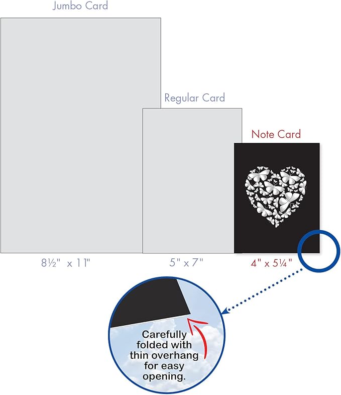 The Best Card Company - 20 All Occasion Blank Greeting Cards (4 x 5.12 Inch) - Monocolor Photos (10 Designs, 2 Each) - Hearts and Butterflies AM9076OCB-B2x10