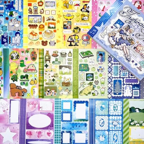 Japanese Sticker Book for Journal Supplies, Anime Girl Scrapbook Stickers - Image 6
