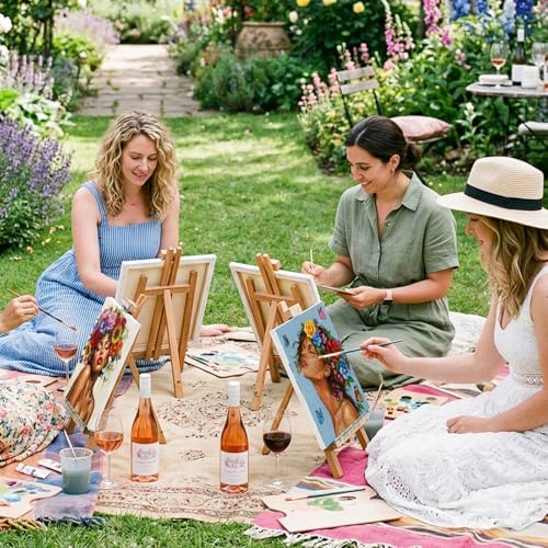 Ctosree 12 Pcs Pre Drawn Canvas for Painting,Floral Portraits,8 x 10 Inch - Image 6