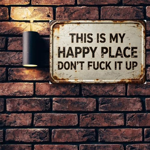 Vintage Happy Place Metal Sign,Retro Funny Home Tin Sign,Wall Aesthetics for Bar Pub Club Cafe Living Room Kitchen Restaurant Shop Office,8x12 Inches (Happy Place-05) - Image 7