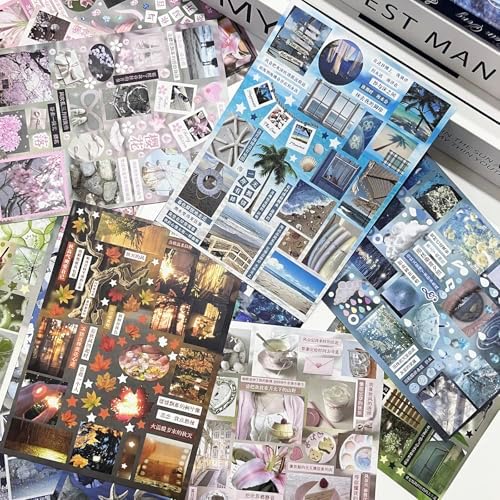 Japanese Sticker Book for Scrapbook Supplies, Cute Stickers for Journaling - Image 6