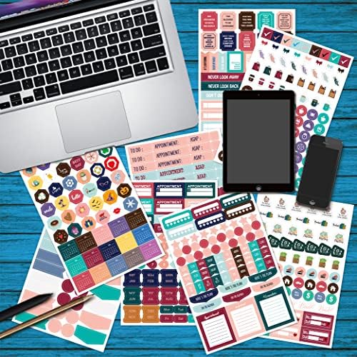 Y&I Bullet Dotted Journal Kit, A5 Hardcover Dotted Journal Notebook with 184 Numbered Pages, 120GSM Thick Paper, Stencils Stickers Pens Washi Tapes, Dotted Journaling Kit for Beginners (Brown) - Image 7