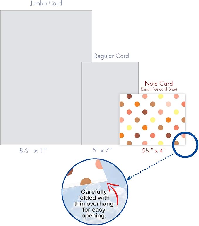 The Best Card Company - 10 Boxed All Occasion Cards with Envelopes for Men and Women (4 x 5.12 Inch) - Colorful, Fun Note Cards Assorted - Happy Dots M6569OCB
