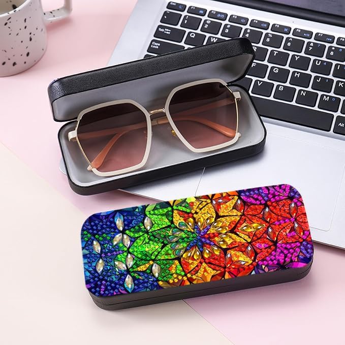 Leatrice 5d Diamond Art Kits for Adults Small Diamond Painting Kit Gem Art Paint by Diamonds Dots Eyeglasses Case DIY for Beginner Women
