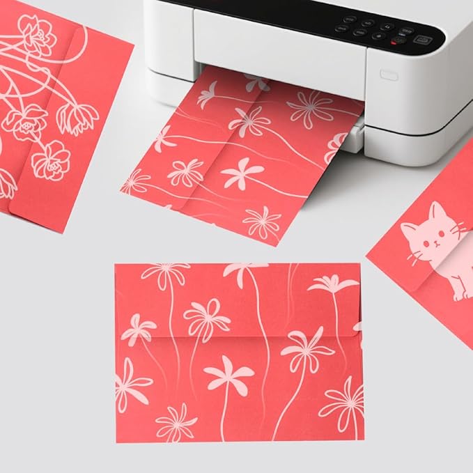 Blank Cards and Envelopes 5x7, 30 Pack 10-Color Assorted Invitation Folded Cardstock with 30 Matching Self-Seal A7 Envelopes, Thank You Blank Greeting Cards, for DIY, Print Custom, Wedding & Birthday