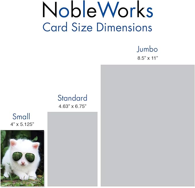 The Best Card Company - 10 Adorable Blank Cat Cards (4 x 5.12 Inch) - Cute Pet Kittens, Assorted Bulk Notecard Set - Kool Kitties AM6891OCB-B1x10