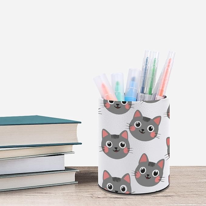 Pen Holder Stand For Desk, Pencil Pen Holder Cup, Desktop Stationery Organizer, Waterproof Multifunctional Office Supplies Cat