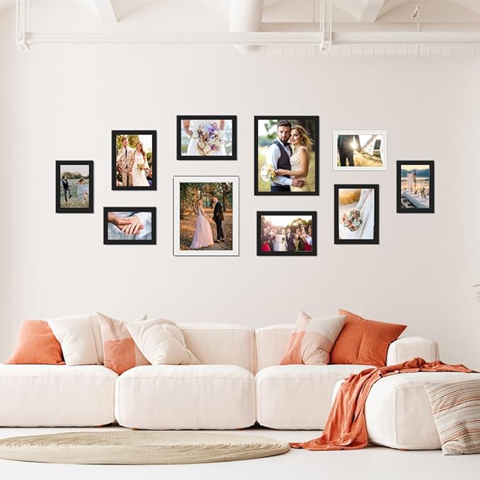 KTKDE A4 Picture Frame Set of 3, 8.3x11.7 In Certificates Documents Frames Black,Poster Frames, Modern Style Wood Composite Frame Wall Gallery Photo Frames Home Decor best gift