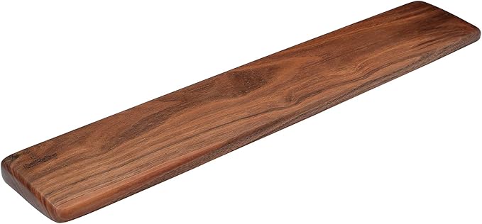 Wooden Keyboard Wrist Rest, Keyboard Wooden Palm Rest,Keyboard Wrist Rest Pad, Walnut Wrist Rest, Solid Wood Mouse Pad Wrist Guard, Wrist Rest Pad, Wrist Pad for Keyboard, (Black Walnut, 17.3in)