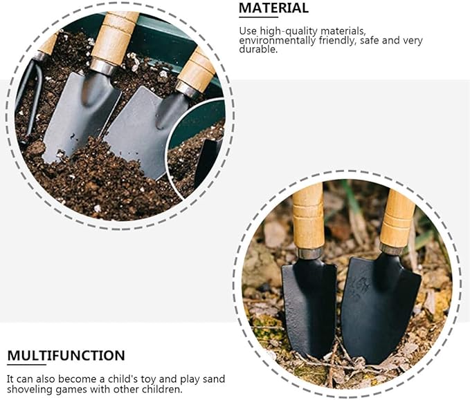 10pcs Succulent Gardening Tool Set for Miniature Planting and Bonsai with Wooden Handles, Indoor Potting Hand Tools Kit for Transplanting Flowers and Cactus