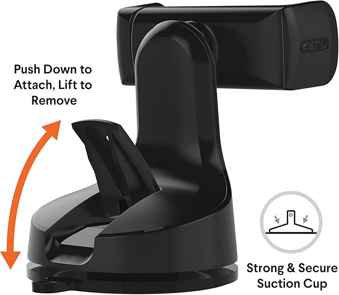 Kenu Airbase Ultra with Insta-Grip tech | Universal Smartphone Car Mount for Dashboard, Windshield, Desk Phone Stand Works with All iPhone, Android, Pixel, Samsung, LG, Huawei, Xiaomi, Oppo, OnePlus