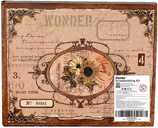 Funto Scrapbooking Kit, The Love Poems Series- Tales of Begonias, Perfect for Bullet Scrapbooking Materials, Planner DIY Craft Collage