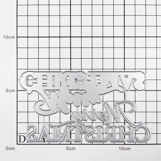 DzIxY Shadow Merry Chrismas Metal Cutting Dies for Card Making Kit Embossing Paper Die Cuts Sets Scrapbooking Machine Stencils Storage Pockets Supplies