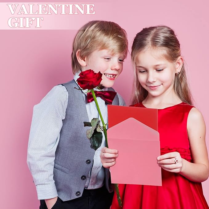 Tinlade 20 Pack Valentines Crafts Valentines's Day DIY Card Making Kit for Kids with 20 Cards 20 Envelopes 120 Foam Heart Stickers 10 Sheets Diamond Stickers for Boys Girls Classroom Exchange Gift