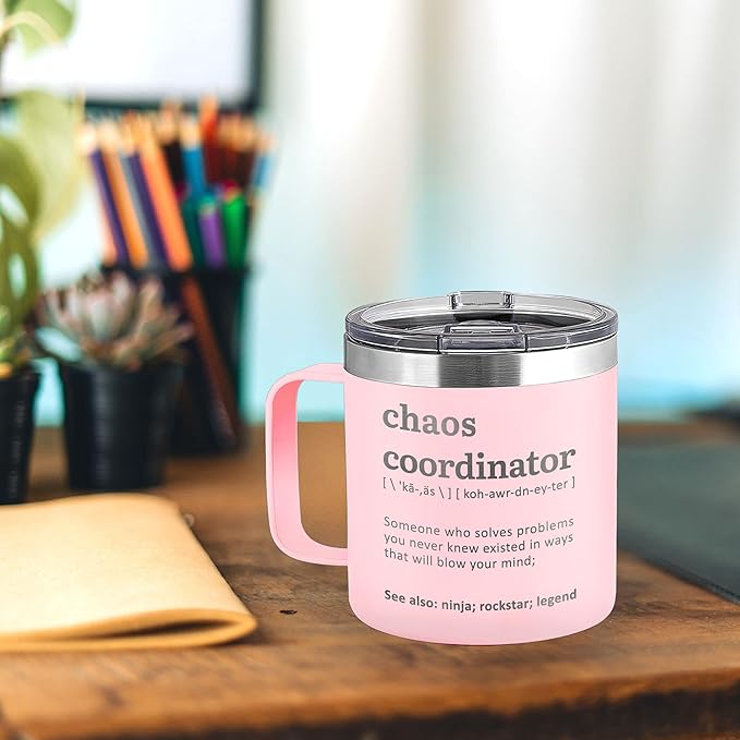 Thank You Gifts for Women, Boss, Coworker, Manager, Office, Nurse, Employee, Teacher - Chaos Coordinator Gifts - Administrative Professional Day, Teacher Appreciation Gift - 14 Oz Coffee Mug