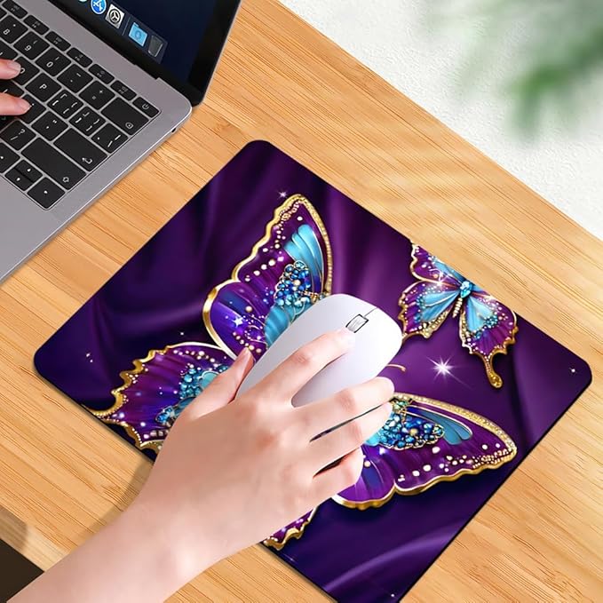 Dark Butterfly Texture Mouse pad, Square Waterproof and Anti Slip Mouse pad for Office laptops