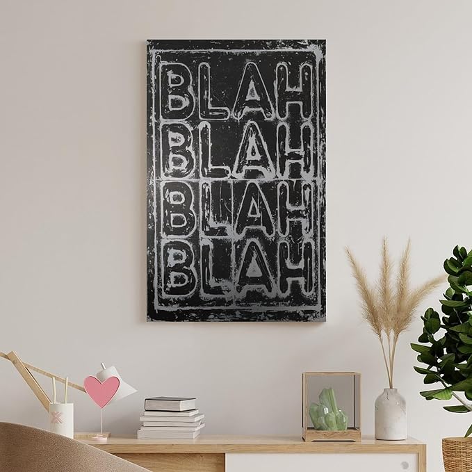 Mel Bochner (born 1940) Is An American Artist《'Blah, Blah, Blah' Limited Edition Color Shifting Print, 2022》Abstract Art Poster Art Poster Canvas Painting Decor Wall Print Photo Home Modern Decorative