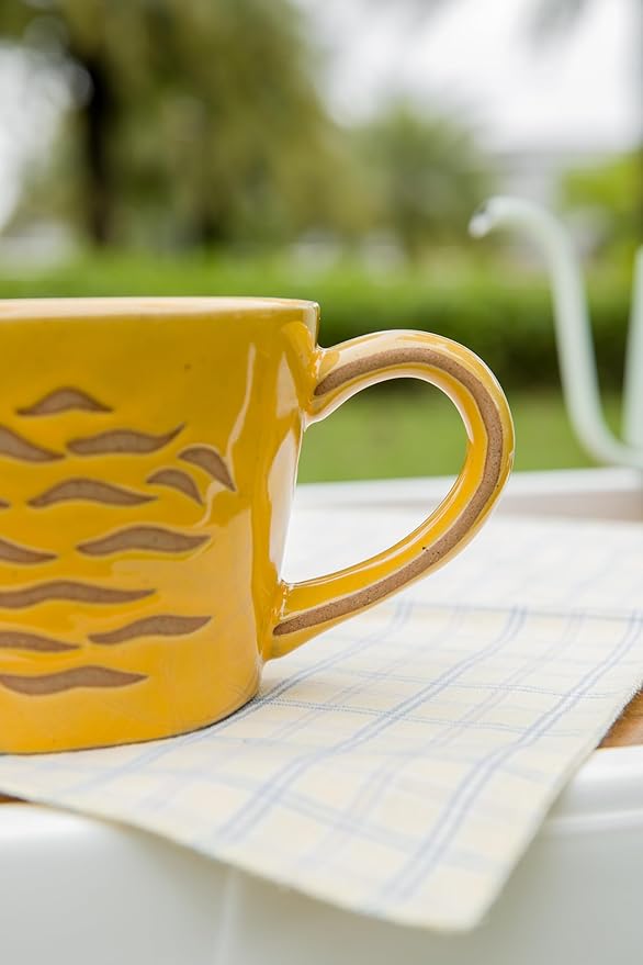 DIHOclub Tiger Cup Ceramic 3D Wild Animal Inside Mug,Cute Cartoon Handmade Figurine Mugs,Holiday and Birthday Gift for Coffee Milk Tea Lovers,12 OZ(Brown Tiger)