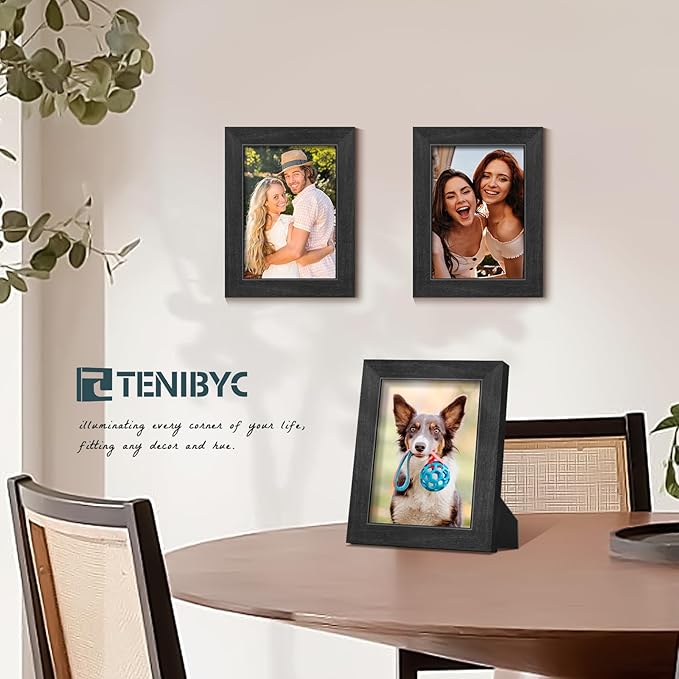 Picture Frame 4 Pack - Solid Wood Poster Photo Frame - Woodgrain Series - Room, Office, Gallery, Studio Display - Wall Hanging