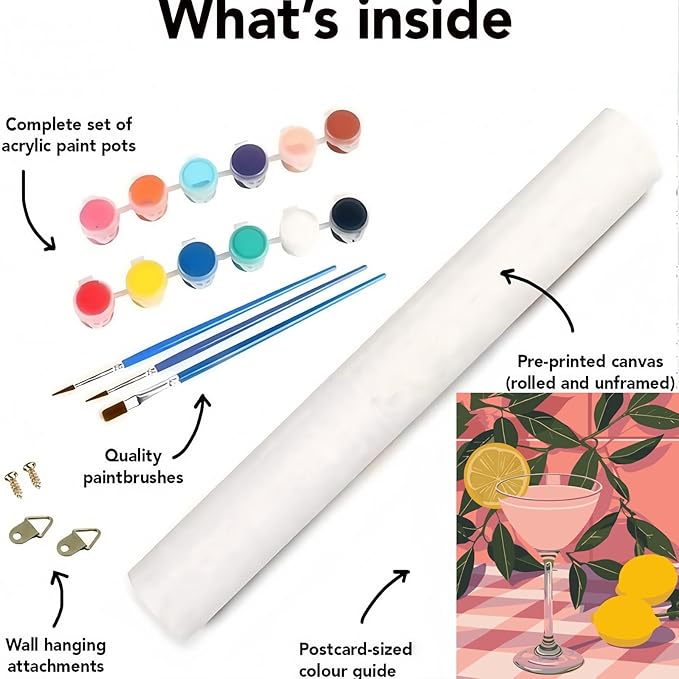CSZPPQAF Paint by Numbers for Adults Beginner, Fruit Lemon Paint by Number Kits on Canvas DIY Oil Painting Watercolor Color by Numbers for Home Wall Decor 16X20inch