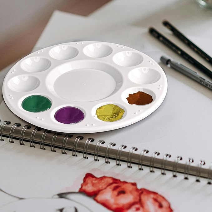8Pcs Paint Tray Palettes, Plastic Paint Pallets, Watercolor Palette Painting Tray for Painting Party, DIY Craft and Art Painting
