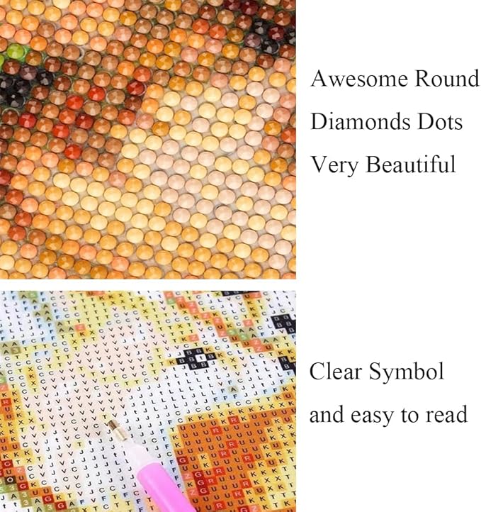 JFYHAB 5D Phantom Wolf Diamond Painting Kits for Adults, Animal Wolf Diamond Art Kits for Adults Beginner, DIY Full Drill Diamond Dots Paintings with Gem Art and Crafts Home Wall Decor 12x12inch