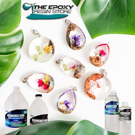 The Epoxy Resin Store Clearcast 7050 UV Resisting Jewelry Craft 2 Part Resin Kit for Art and Decorative Applications, 1.5 Gallons