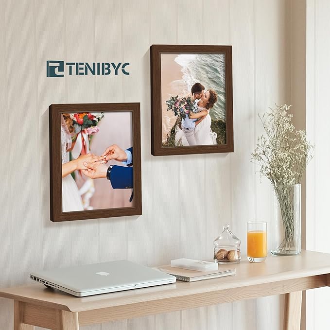 Picture Frame 4 Pack - Solid Wood Poster Photo Frame - Woodgrain Series - Room, Office, Gallery, Studio Display - Wall Hanging