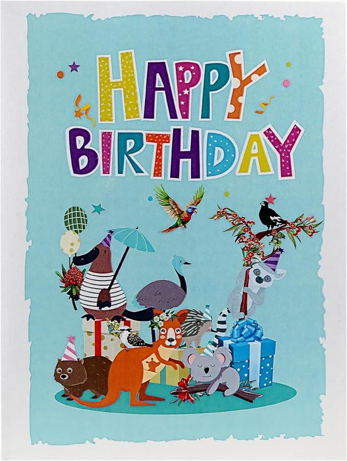 3D Happy Birthday Pop-Up Cards With funny Animal Handmade Gift for Boy, Girl, Wife, Men Inches Aniversary Wedding Christmas Australian animals Birthday Gift for Friend