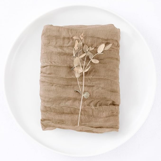 100 Pack Nude Cheesecloth Napkins Spring Cloth Napkins Set of 100 Coffee Dinner Napkins Bulk 21x21 Inches for Wedding Bridal Shower Baby Shower Valentine's Day