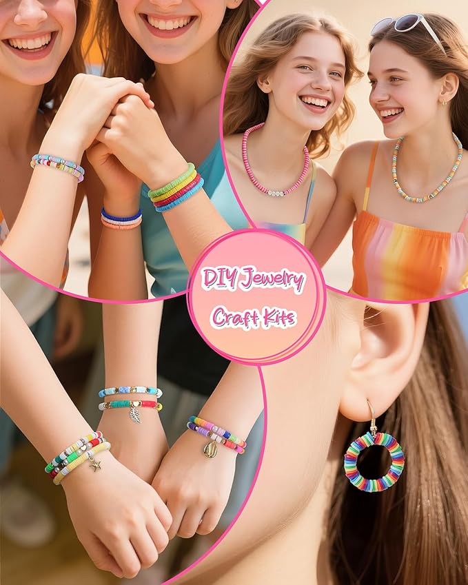 LovelyMoon Clay Beads Bracelet Making kit (48 Colors)