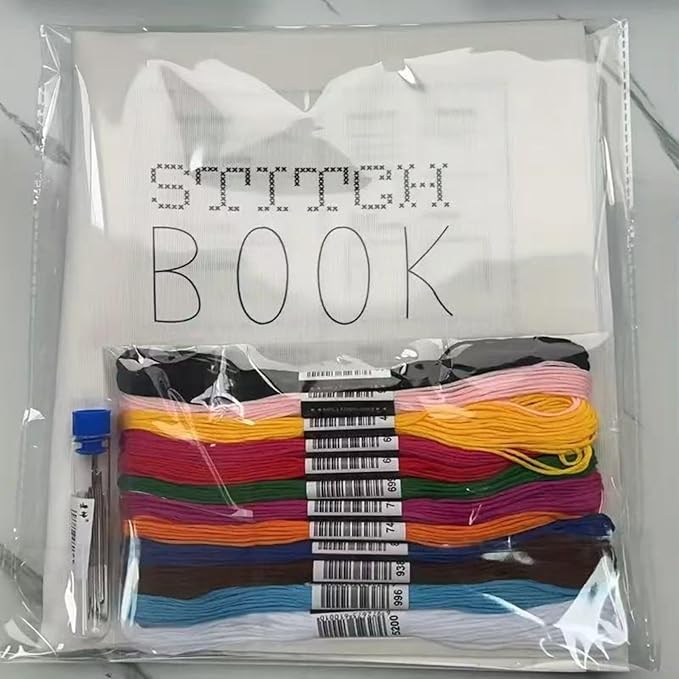 2026 New Embroidery Stitch Book Kit - 86 PCS Beginner Embroidery Kit with 106 Patterns, Portable Reusable Embroidery Workbook & Tools, Step-by-Step Tutorials for DIY Craft Lovers