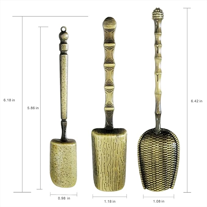 Tea Scoop Vintage Spoons Long Handle Measuring Spoon For Loose Tea,Coffee, Herb,set of 3