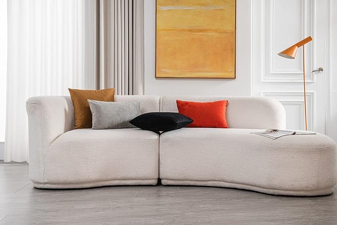 Decorative Pillow Cases 12x20 Light-Grey: 2 Pack Cozy Soft Velvet Rectangular Throw Pillow Covers for Farmhouse Home Decor