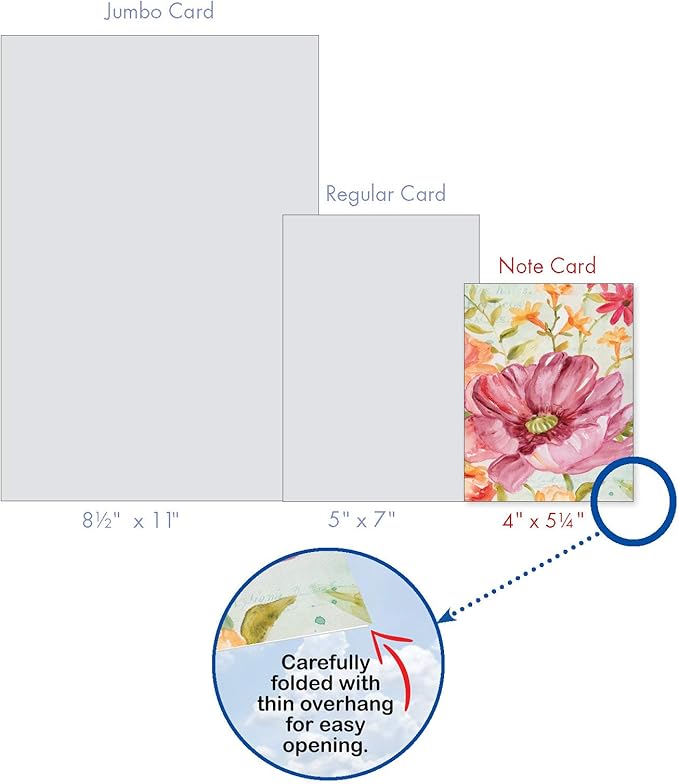The Best Card Company - 10 Boxed Note Cards with Flowers - Blank Assorted Floral Notecards Bulk (4 x 5.12 Inch) - Warm Blossoms M1715BN