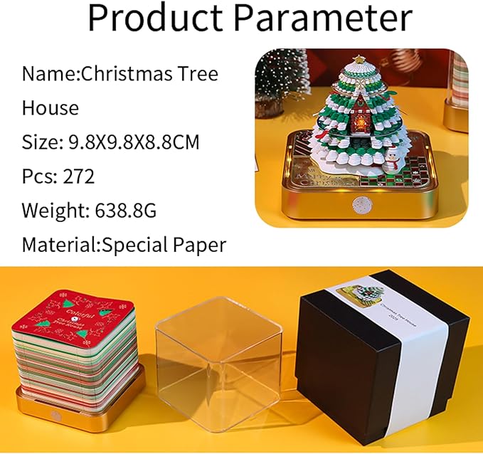 Time Piece Calendar 2025, 3D Memo Pads Paper Desk Calendar with LED Light, Tear Away Digital Calendar, Creative Carving Gift Desktop Decoration, Christmas Gift