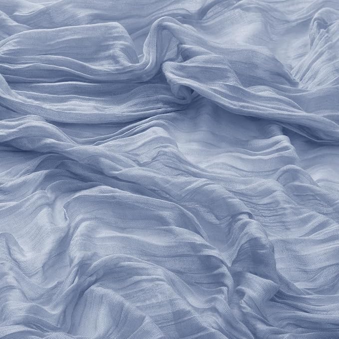 12 Pack Dusty Blue Cheesecloth Napkins Spring Cloth Napkins Set of 12 Blue Dinner Napkins Bulk 21x21 Inches for Wedding Bridal Shower Baby Shower Valentine's Day
