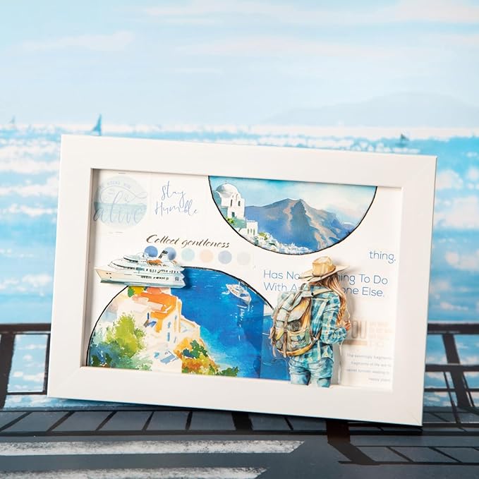 Travel Scenery PET Sticker Set, 60PCS Large Landscape Scrapbook Supplies for Journaling, DIY Crafts and Planner