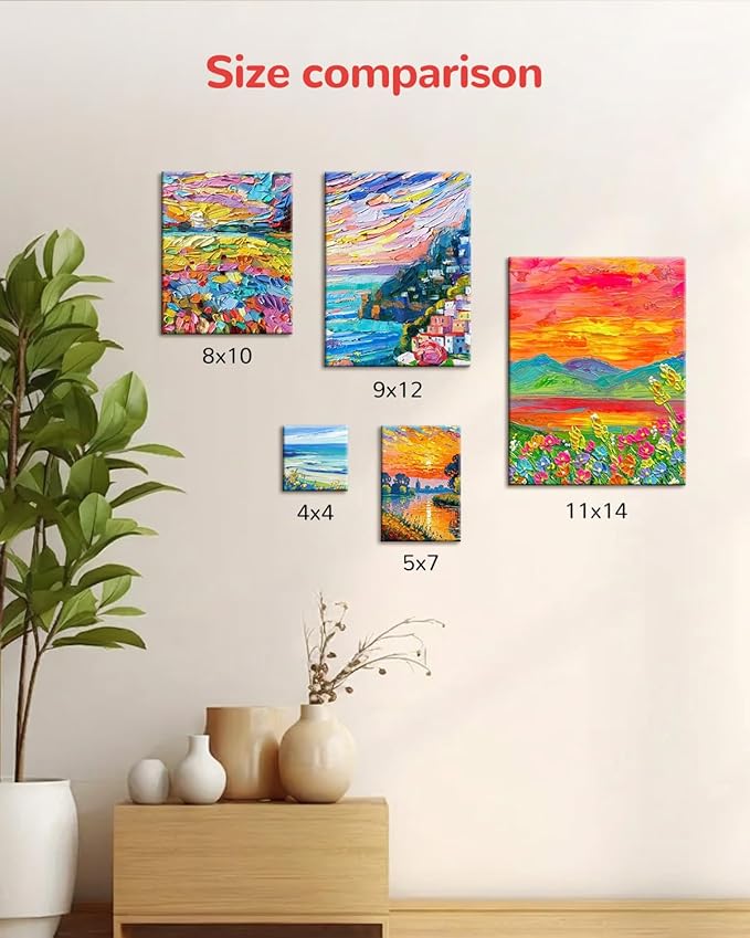 Canvas Boards for Painting 72 Pack, 9x12 Inch Painting Canvas Panels, 100% Cotton White Blank Canvas Boards for Painting, Art Supplies Paint for Acrylics Oil Watercolor Tempera Paints