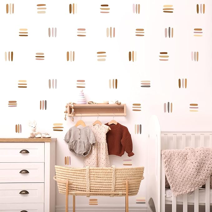 Line Wall Decals Peel and Stick Wall Decals Stripes Wall Decal Modern Wall Stickers Abstract Wall Decals Vinyl Wall Decals Removable Geometric Wall Decal for Nursery Baby Girl Room Living Room Decor