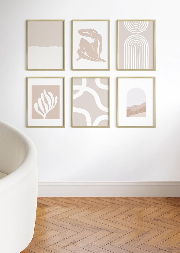 HAUS AND HUES 18x24 Gold Metal Picture Frames - Features Premium Aluminum, Vertical & Horizontal Hang, Shatterproof Plexiglass - Perfect for Home, Room, Office (18x24 in, Gold, Set of 25)