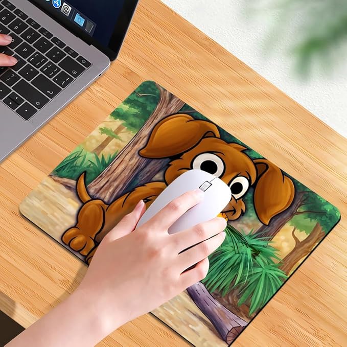 Cute Dog Texture Mouse pad, Square Waterproof and Anti Slip Mouse pad for Office laptops