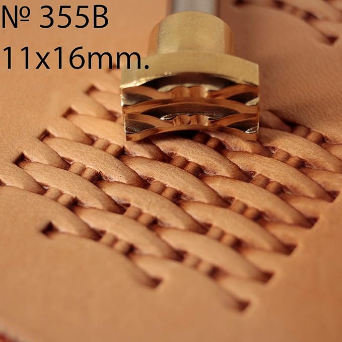 DandS ltd Leather Stamp Tool, Basket Weave, Professional Steel Craft Tool for Leatherworking, Embossing, Carving & Stamping Leather Projects, Belts Wallets & DIY Projects Compatible with Mallet #355B