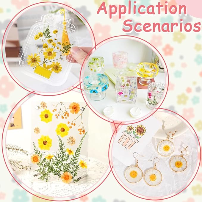 Real Dried Pressed Leaves for Candle Resin Jewelry Soap Nail Pendant Phone Case Crafts Making Floral Decors Scrapbooking DIY (40 Pcs Natural Leaf Flowers)